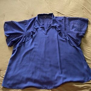 Lane Bryant size 24 blouse navy blue